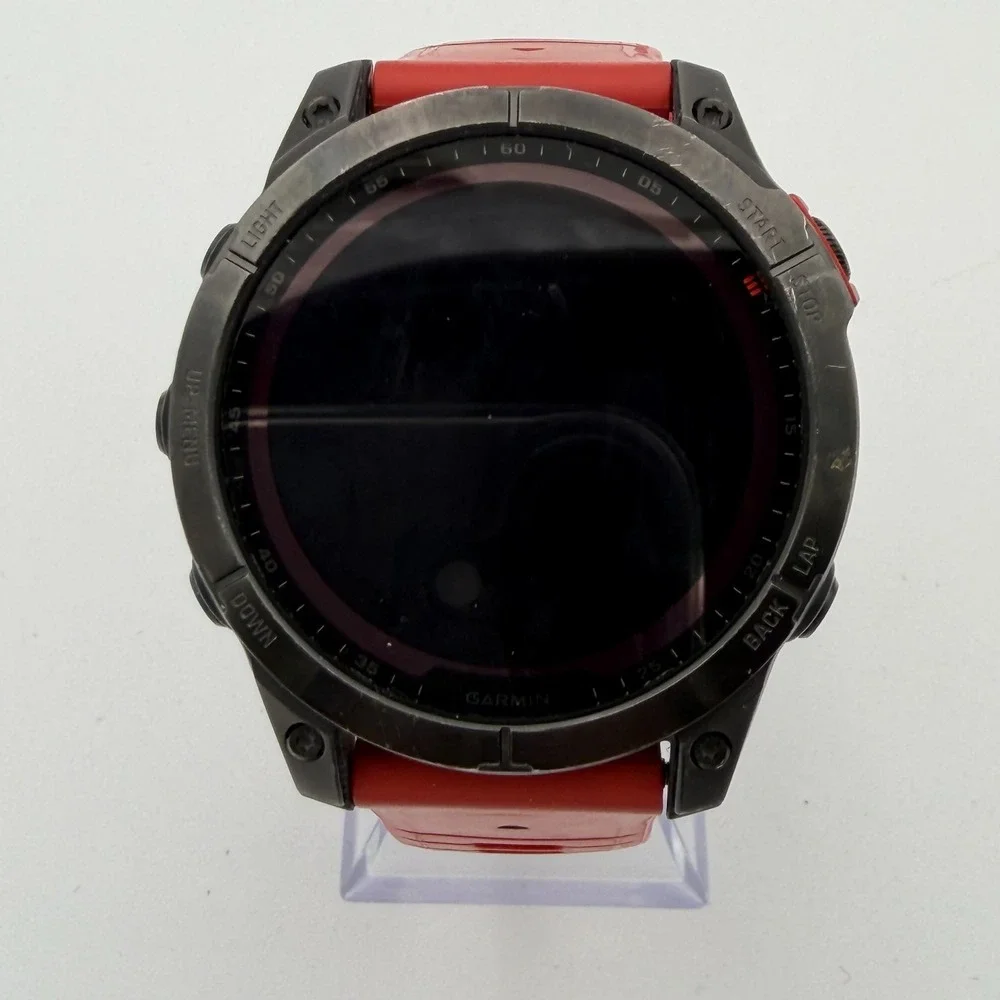 Garmin FENIX 7 Solar 51mm GPS Smartwatch - Black Red Band